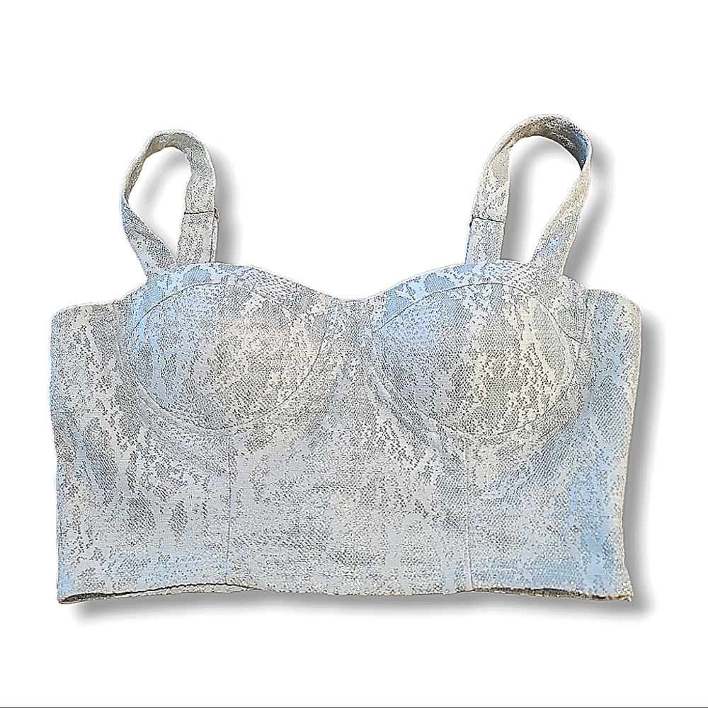 Haute Monde Lace Corset Cropped Top Size Medium